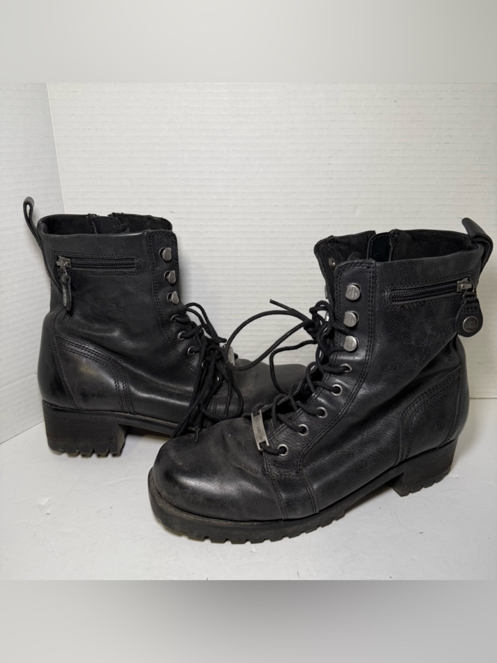 Harley Davidson Boots Women’s Size 10 Keeler D84330 Black Leather Motorcycle